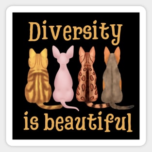 Diversity Is Beautiful | Gifts For Cat Lovers Sticker